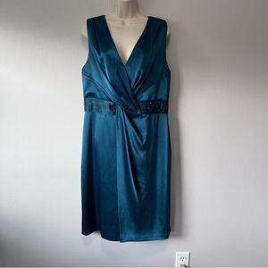 St. John Satin Dress with Embellishments Size 12